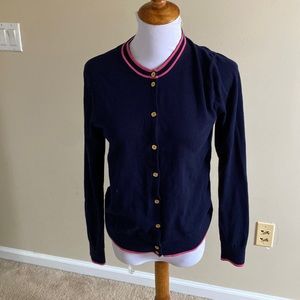 J crew cotton navy blue crew neck sweater